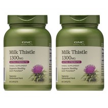 2개 지엔씨 밀크씨슬 1300 mg 실리마린 Silymarin 엑스트라 스트렝스 60 캡렛