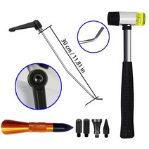 Automotive Paintless Dent Rep에어 Tool Rotary Push Rod Rubber Hammer Metal Restoration Pen Replaceable, [05] Set 5