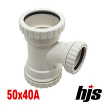 HJS DRF 원터치 이경 T 소켓 LT 50x40A (PVC 신형 이음관 PPI 평화 부속), 1개