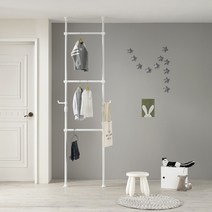 왕자 네오스페이스 미니3단행거_화이트_827/고정식행거/수납행거, 단품