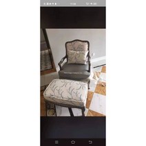 미국 거실 패브릭 가죽 앤틱 소파 유럽 침실 의자 프랑스 클래식 쇼파 1인용, . + BI.연한 회색 원형의자