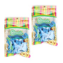 클린픽 키즈플로스픽스 유아용 치실 지퍼형 50p, 블루, 2개