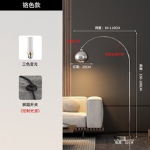 이케아장스탠드 조명 식물등 플로어 활장 장스탠드 램프 낚시 플로 거실 장식 미니멀리스트 북유럽 바우 하우스 라이트 럭셔리 디자이너 분위기 소파 수직 테이블, 실버모델 + 삼색광(원래수출정)