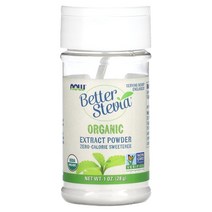 나우 푸드 BetterStevia 유기농 추출물 분말 28g1oz, 1 온스
