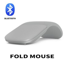 접이식 무선 블루투스 마우스 아크 터치 슬림 평면 인체 공학적 조용한, CHINA, Gray Bluetooth Only