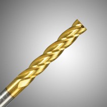 정밀 가공 CNC 밀링 커터 호환 3.175mm 알루미늄 황동 절단용 비트 주석 코팅 플랫 엔드 밀, 3.175x2.5x10