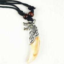 윙윙쇼핑 동물 목걸이 상아 치아 이빨 늑대 치타 펜던트 크리스탈 티타늄 용감 힙합 패션 쥬얼리 럭셔리 체인 빈티지 악세서리 남녀공용 기념일 생일 선물 치아목걸이 패션목걸이