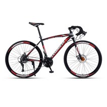 로드자전거 700C High carbon steel Road Bike 21 Speeds Double Disc Brake Bcycles for Adults Man Woman, 02 빨간_01 26 inch_04 24