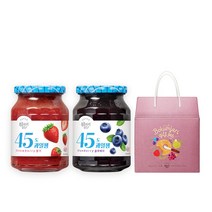 복음자리 45도 과일잼 350g 선물세트(딸기 블루베리 사과), 45도딸기잼350g+45도블루베리잼350g