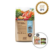 [공식] ANF 식스프리 플러스 강아지 사료 모음 (1.8kg 5.6kg 소고기/연어 양고기/쌀 연어흰살생선 오리/연어), ANF독 캔 랜덤2개+ANF독 샘플5개, ANF 독 식스프리 플러스 연어흰살생선 1.8kg