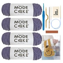 [니뜨] 모드케이크(100g) 뜨개실 x 4볼 + DIY 세트, 18_퍼플그레이