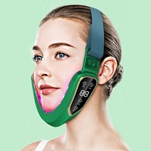 가정용고주파 얼굴리프팅기구 초음파마사지기 페이셜 장치 led 광자 치료 페이셜 슬리밍, 초록