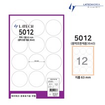 레이테크 라벨지 분류표기용 12칸 LTP-2137 100매 63mm