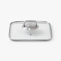 [JAJU/자주]스텐 인덕션겸용 정사각팬 전용 유리 뚜껑(NEW)_25x25cm, 투명, FR