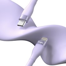 링케 라이트닝 8핀 초고속충전 파스텔 아이폰 케이블 / USB-A to C타입, C to 라이트닝, 퍼플, 2m
