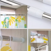 일자형 샤워커튼봉 원형 70~120CM 얇은커튼봉 긴커튼봉, 원형 140~260cm