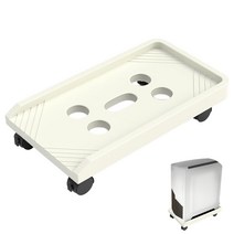 컴퓨터본체받침 노트북스탠드 컴퓨터 타워 스탠드 데스크 아래 PC 케이스 카트 여러 공기 구멍 데스크탑 CPU 홀더 적합, [02] White 360 Rotating