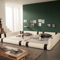 [우아미아이] [우아미가구]네르비 1+1 패밀리 침대 퀸Q+Q