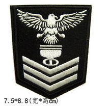 계급장 소방 경찰 군인 1+1 접착 테이프 embroidered 배지 독수리 군사 계급 배지 팬 배지 완장 로고 옷 장식 의류 패치 스티커 a617