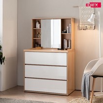 [에넥스]라떼 3단 화장대 서랍장, 색상:UV 화이트
