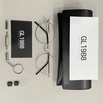 안경사가 직접 만든 티타늄 블루라이트차단안경 맞춤 근적외선차단 GL1988, 52일체형코받침, 블루+변색브라운, 블랙