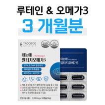 하루한알 알티지 오메가3 루테인 누테인 rTG 오메가쓰리 70대 80대 할머니 할아버지 부모님 노년층 중장년층 요양원 혈액순환 혈행개선 건조한 눈건강 도움 식약처 건강 식품, 3박스, 1200mg x 30캡슐 (하루 1캡슐)