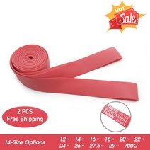 산악자전거 팻바이크 광폭자전거 mtb 프리미엄 PVC 펑크 방지 림 테이프 스트립 MTB 도로 접이식 타이어 라이너 밴드 튜브 프로텍터 1 쌍 2 개, 29INCH x 18MM