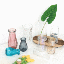 유리 화병 꽃병 인테리어, 플라라 크리스탈 화병