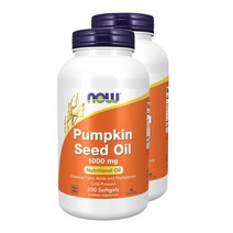 나우푸드 펌킨 씨드 오일 1000mg 소프트젤, 200개입, 2개