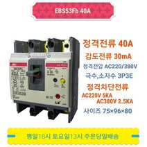 LS산전 EBS53Fb 3P 40A/30mA 누전차단기 5kA ELCB ELB