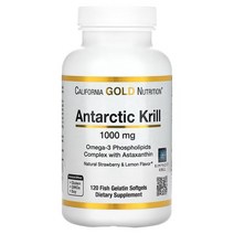 CGN 캘리포니아 골드 뉴트리션 1000mg Antarctic 크릴오일 -120개, 1000 mg, 120 개