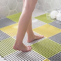 욕실 화장실 사워 미끄럼 낙상 방지 바닥 발판 매트, 그레이