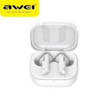 BJ용듀얼이어폰 Awei T36 TWS Univeral Bluetooth 이어폰 무선 헤드셋 노이즈 취소 헤드폰 미니 스포츠 이어 버드 마이크, 1.WHITE, [01] WHITE