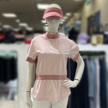 엘르골프여름여성우븐믹스허리밴딩목크넥티셔츠6I45405쇼핑점