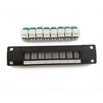 8 포트 스트레이트 스루 ST/LC/SC/FC 광섬유 패치 패널 RJ45 네트워크 케이블 어댑터 잭 이더넷 분배 프레임 UTP 19, 04 LC