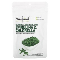 썬푸드 스피룰리나 클로렐라 슈퍼 해조류 타블렛 250mg 456정, 6병