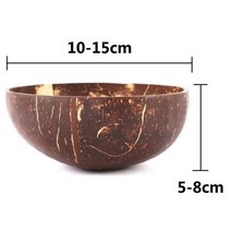 발우 공양 그릇 라운드 수제 장식 코코넛 유기농 천연 나무 스푼 세트 과일 샐러드 쌀 접시 레스토랑 식기 주방, 1 bowl