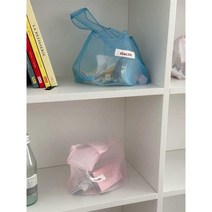 친환경 에코백 투명파우치 거즈 휴대용 가벼운가방 핸드메이드