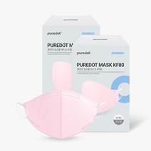 퓨어닷 초소형 아기마스크 KF-80 BABYPINK 60개입 1개, 1개입, 60개