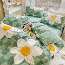 캠핑담요 차박 여름담요 꿀잠블랭킷 가정용 북유럽 침대 피스 침구 세트 퀸 사이즈 시트 침실용 담요 린넨, 06 6_02 200x230cm Bed (4pcs)