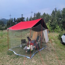 블루 모기장 소형 중형 대형 차박용 야외용 캠핑용 타프모기장 도킹텐트, 1인용(120cm×180cm×180cm)