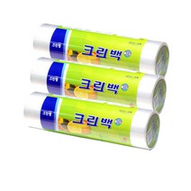 크린랲 롤타입 크린백 롤백 500매 대(30X40cm) 3개 위생백 비닐봉투, 500개입