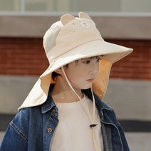 아동플랩캡 아기 수영모자 아동 여름모자 메쉬 리틀베어