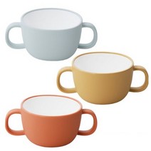 (일본) 킨토 본보 스프 머그그릇 200ml 친환경 아기 이유식 용기 시리얼볼 (3color), 오렌지