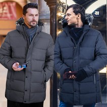 제이케이룩 PG글랜시아 하프 롱패딩점퍼 남자잠바 겨울방한복