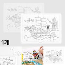 퍼즐 그리기 종이 35p (이순신 거북선) 그림 공작 색칠 놀이 미술 완구 조각 맞추기 역사 DIY