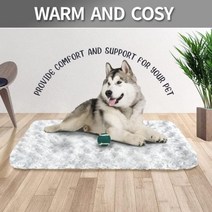 Furrybaby겨울용 매우 따뜻한 개 매트 두꺼운 소파 소형견대형견용 고양이 깊은 수면용 푹신한 침대 이동식 세척 가능한 애완 동물, grey+XS(55x32x9CM)