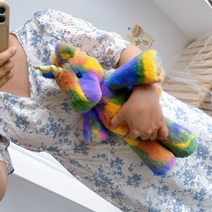 유니콘 토끼 무지개 애착인형 곰돌이 인형 힙한 감성 레인보우 65cm 80cm, 인형cm, 유니콘40cm