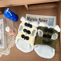 아지하루 강아지옷 떡볶이코트, 크림