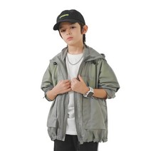 더베이지 봄 주니어 남아 후드 점퍼 로도 우븐 후드 집업 B2954 아동 초등학생 바람막이